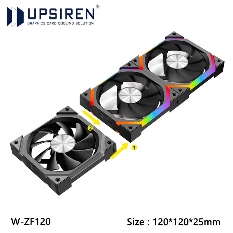 Argb Case Fan - UPSIREN W-ZF120 Computer case cooling fan/Magic