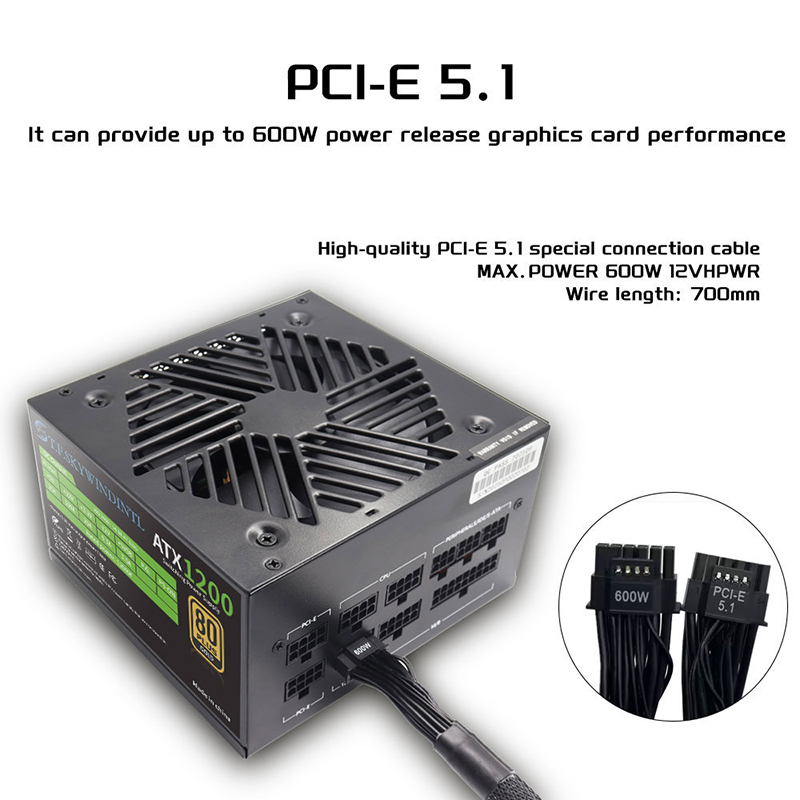 PCIE 5.0 1200W PC Power Supply - Pc Gaming Fullset recensie en prijs