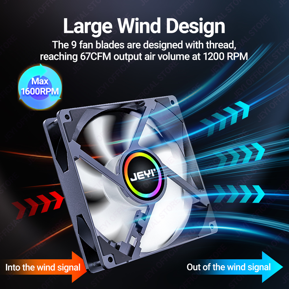 JEYI 120mm PC ARGB Cooling Fan - Argb Case Fan recensie en prijs