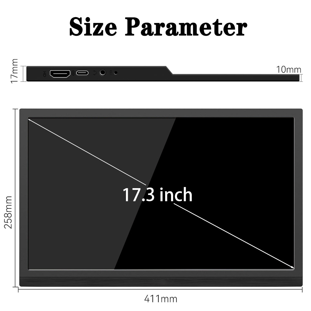 Portable Monitor 17.3 Full HD  - Pc Gaming Fullset recensie en prijs