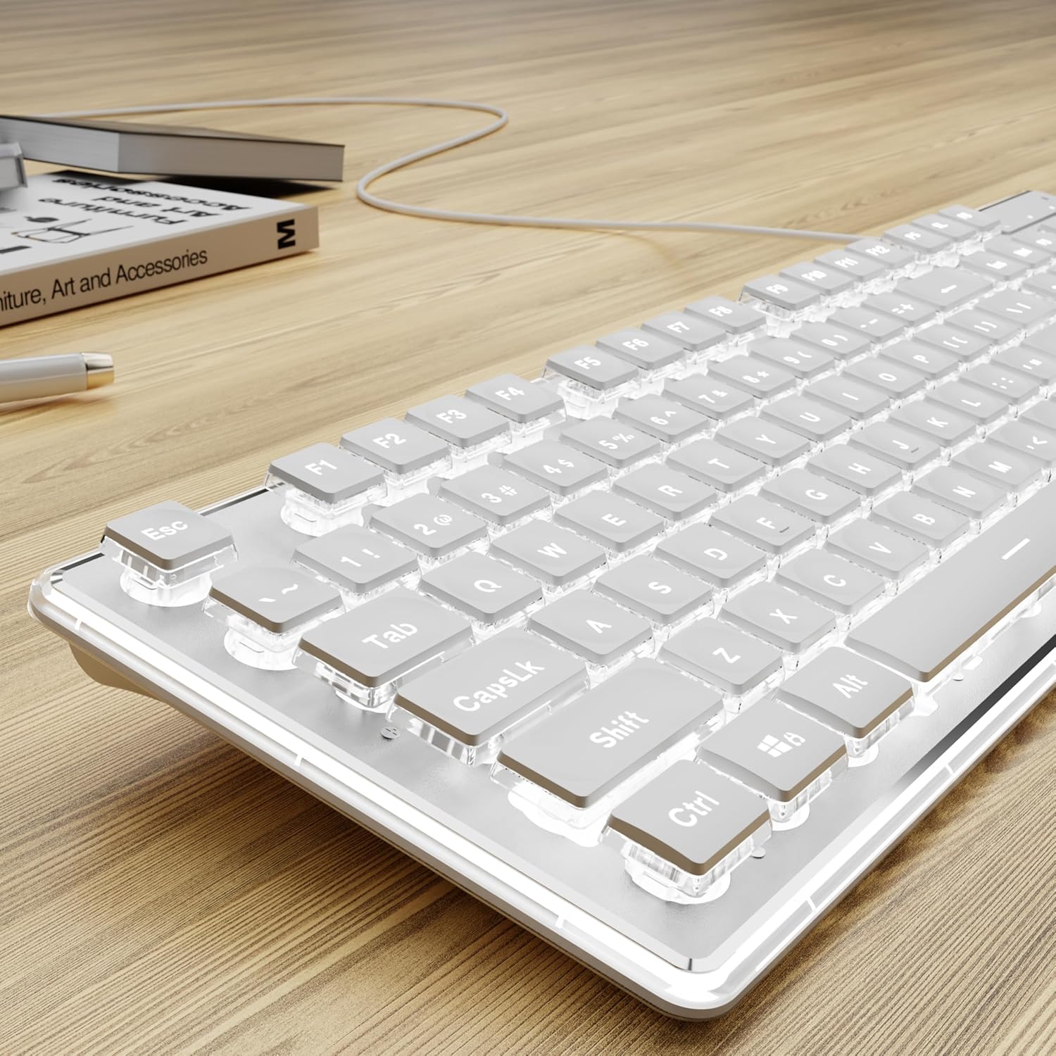 Wired USB Keyboard with White  - Pc Gaming Fullset recensie en prijs