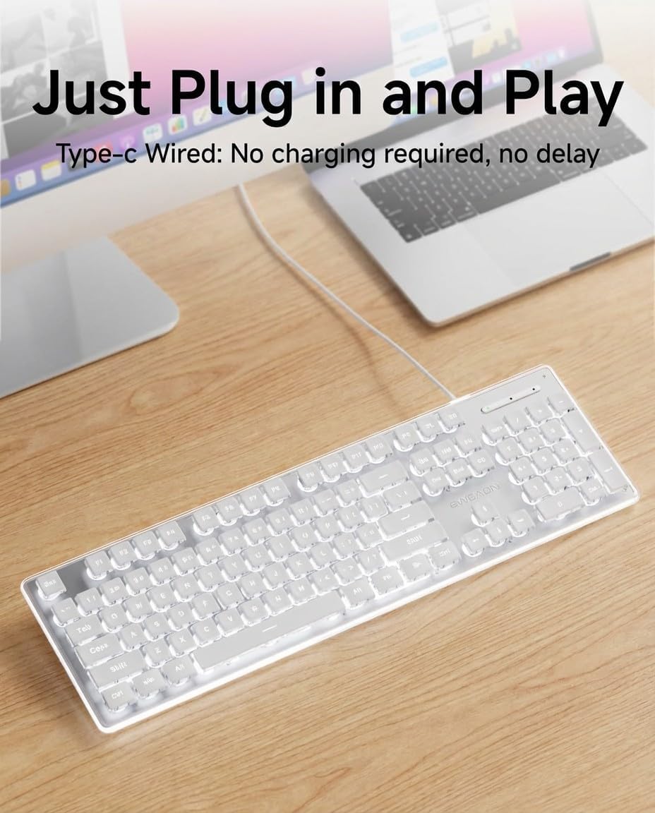 Wired USB Keyboard with White  - Pc Gaming Fullset recensie en prijs