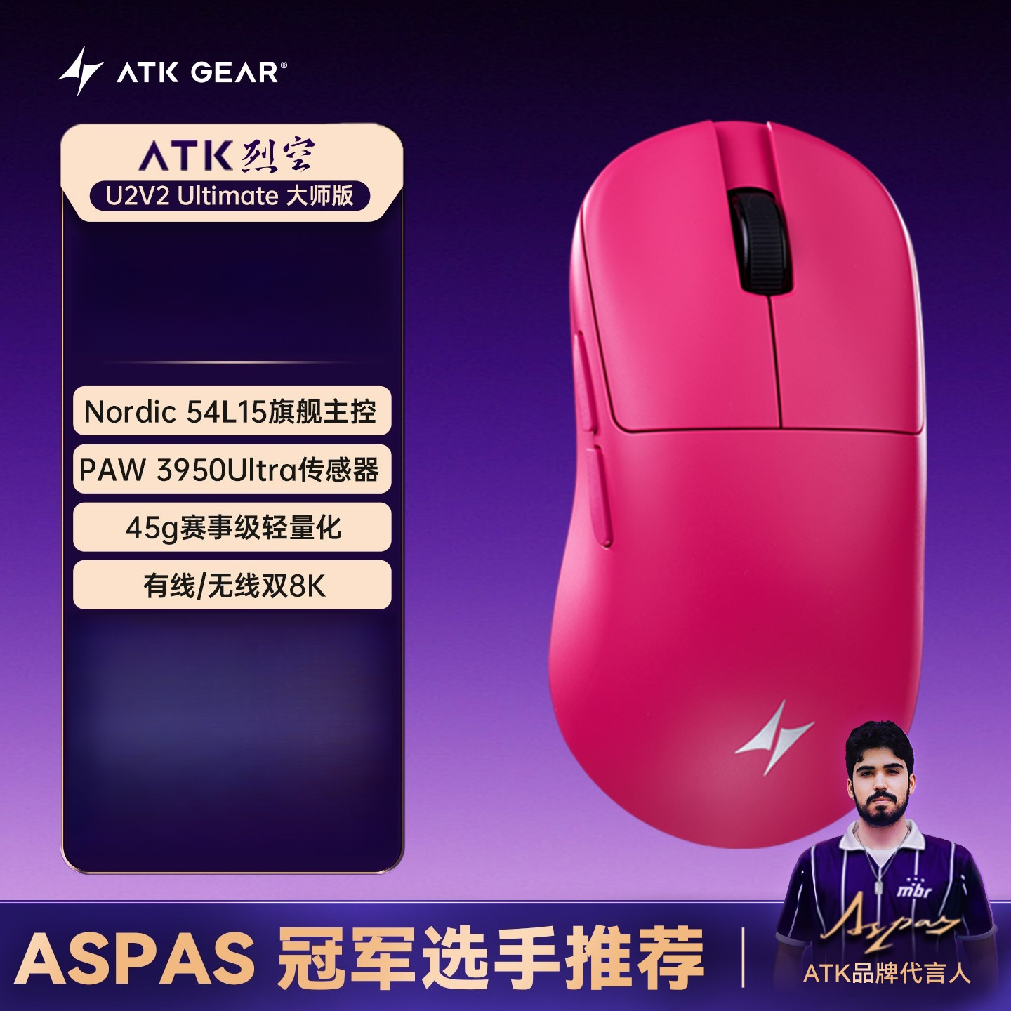 ATK BlazingSky U2V2 Wireless G - Wireless Gaming Mouse recensie en prijs